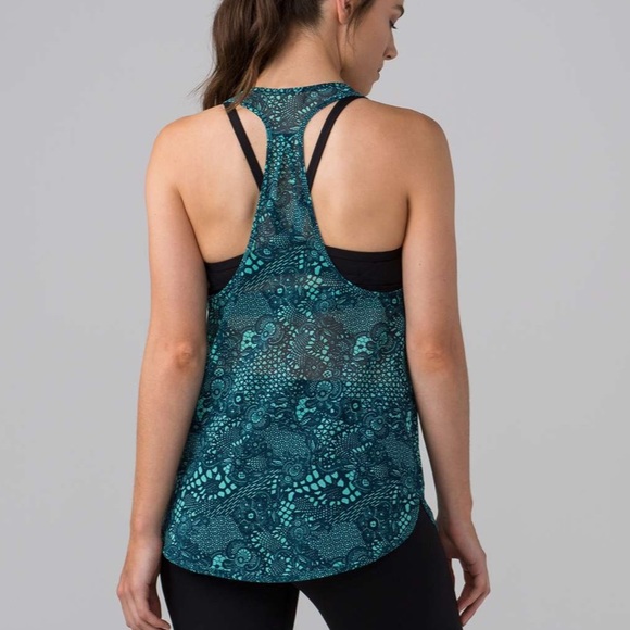 Lululemon 105 Singlet Pretty Lace Bali Breeze Alberta Lake 2/XS - Picture 2 of 8